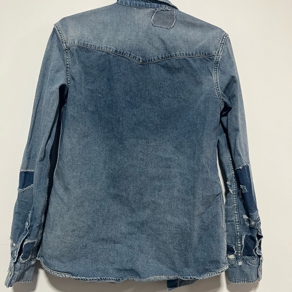 AllSaints distressed denim shirt - Picture 5 of 6
